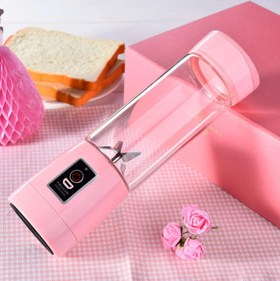 Multifunctional Small Juicer Portable Electric 6 Blades Mini Fruit Juicer Rechargeable Juice Blender