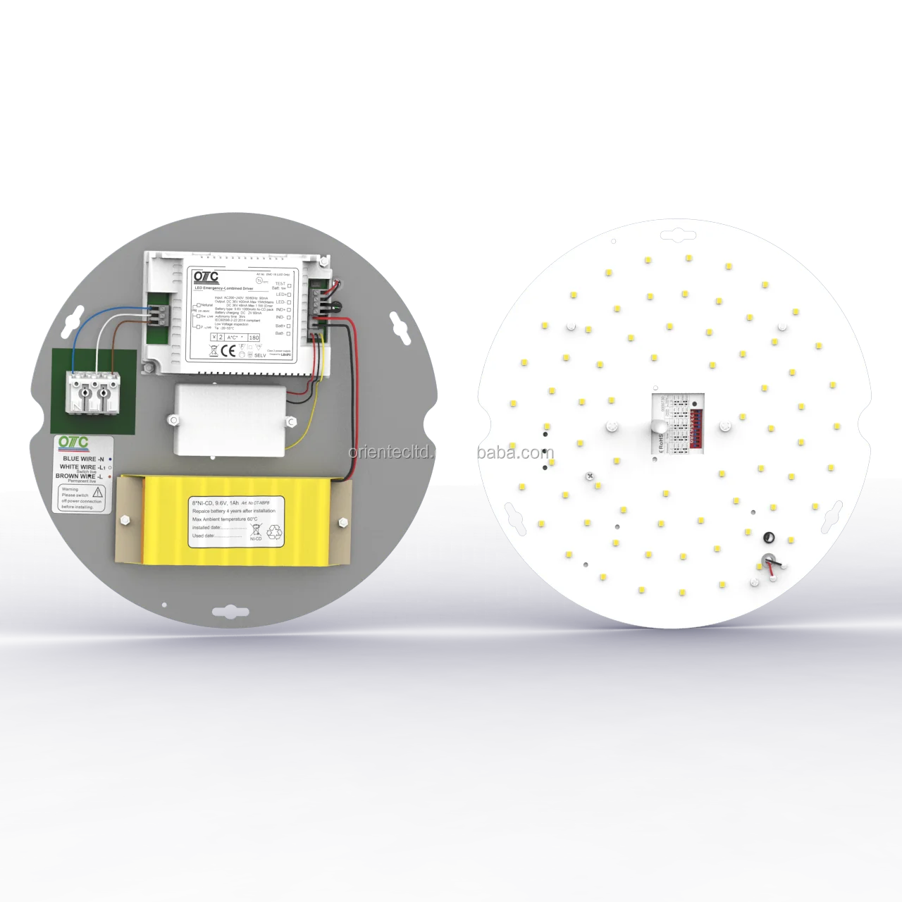 
OT-HPB-72EMC Hot in UK Ni-Cd batteries backup emergency ip65 bulkhead light fitting 