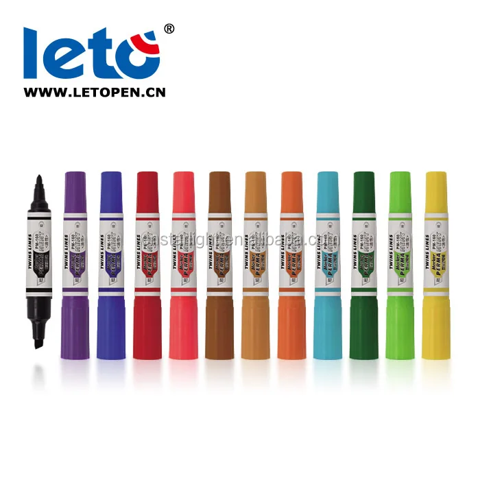 
twin tips mult-color art drawing pen permanent marker 