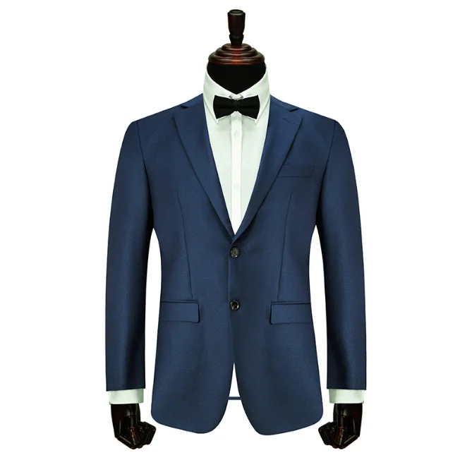 New trendy custom tailor made classic half canvas 100%wool bespoke for man italian blue wedding suit
