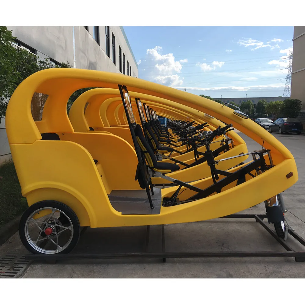 Two Passengers Seat Three Wheel Motorcycle Electric Rickshaw Velo Taxi