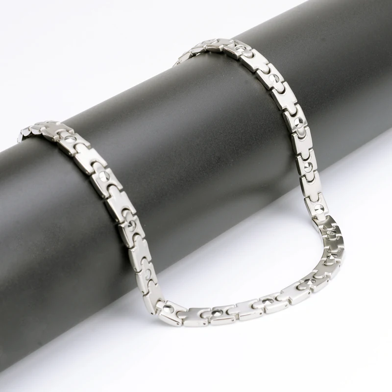 Wholesale high quality stainless steel or titanium health energy germanium necklace men