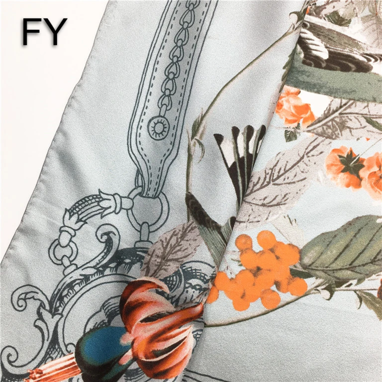 Factory Direct Hand Roll Digital 100% Silk Mosi Scarf