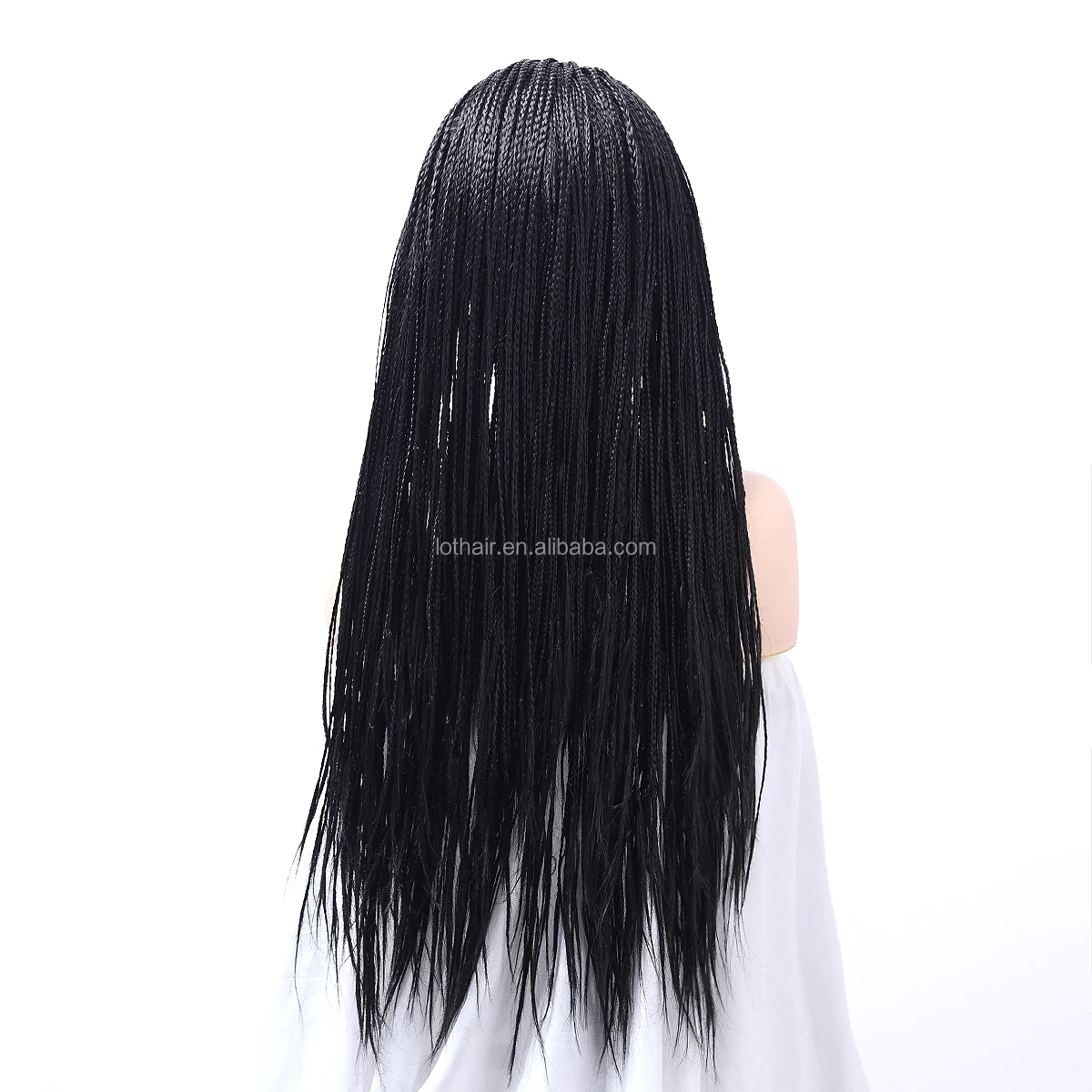 
micro braiding synthetic hair lace front wigs and braided wigs for Africans black men 