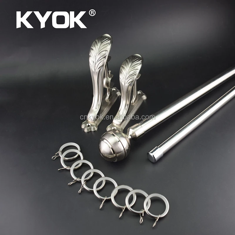 Retail New Design Stainless Steel Curtain Rod, Plating Quality, Exquisite Curtain Rod Set