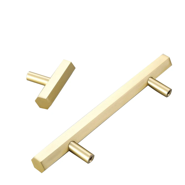 Pure copper metal handle wardrobe door handle cabinet pulls door handle for furniture