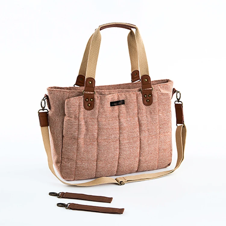 Custom Portable Multi function Shoulder Mommy Diaper Tote Bag