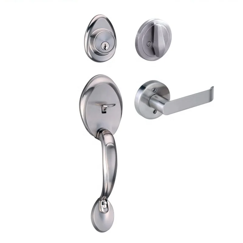 2024 Modern high quality safety wooden door lever handles interior lock,door handle interior Lock