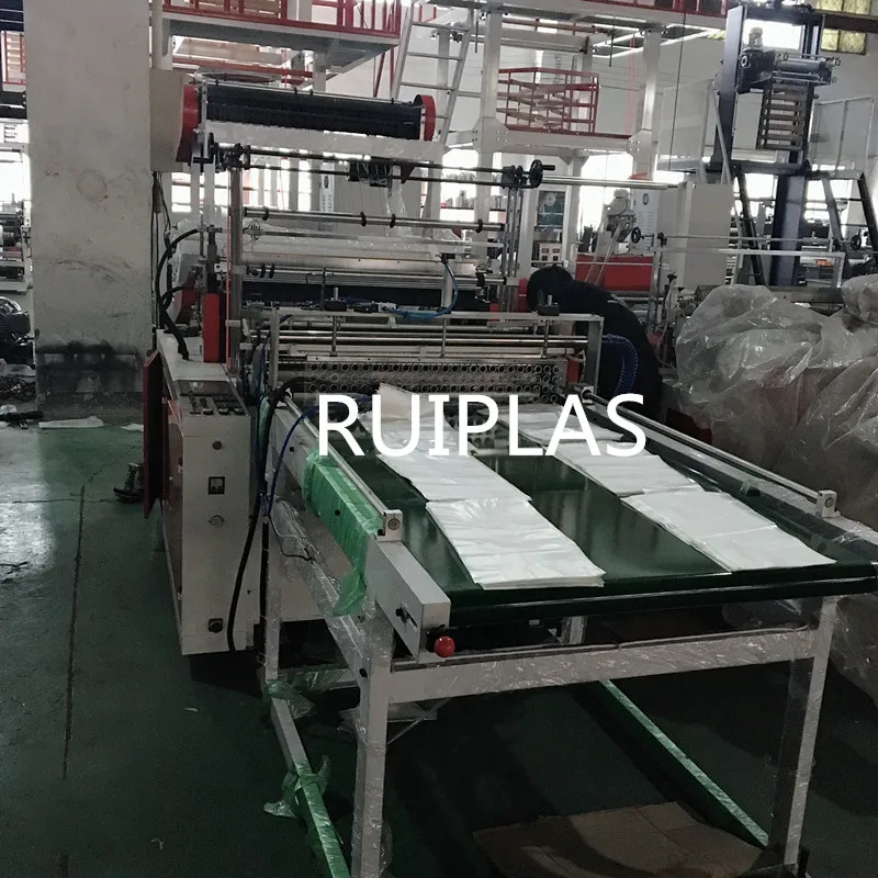 plastic automatic folding shopping bags making machine manufacture/makers