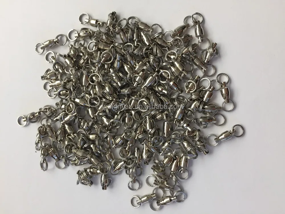 Ball bearing swivel with split ring fishing tackle