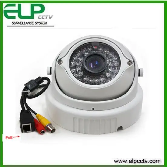 1мп антивандальная и водонепроницаемая купольная уличная ик IP видеокамера с ИК 35-40, PoE опционально ELP-IP6100BD