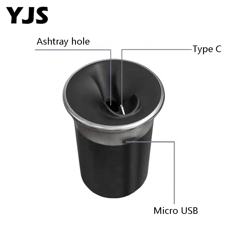 YJS Hot Replacement Parts Custom Wireless Travel Cup Ashtray Car Charger Holder For IQO