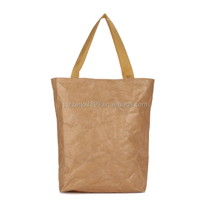 GRS certificate Low price zipper closure Portable Eco-friendly recycled tyvek paper tote shopping bag