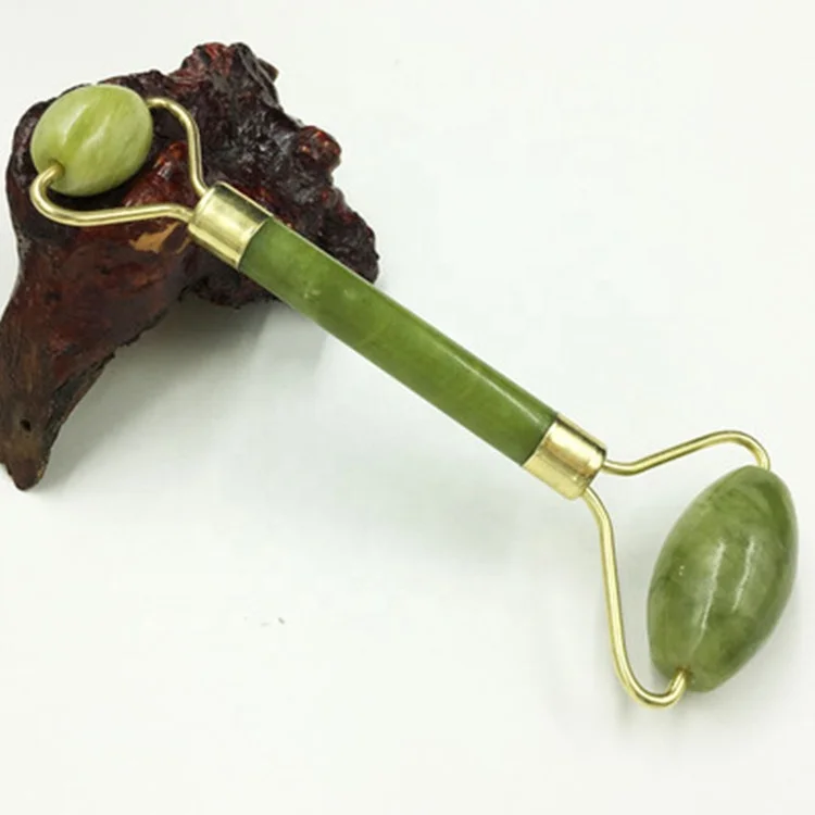 Jade  Body Neck Double Head Slimming Facial Device Massage Roller