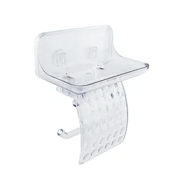 Factory Direct Self Adhesive Toilet Paper Rack With Phone Station Tray Roll Holder Toilet Paper Holder with Shelf