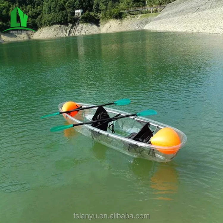 clear canoe flat bottom 2 person kayak sale