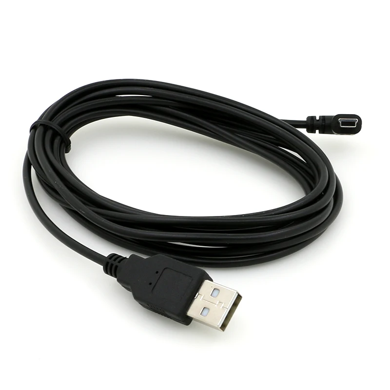 usb shielded high speed cable 2.0 revision USB a male to 90 degree right angle mini charging usb cable