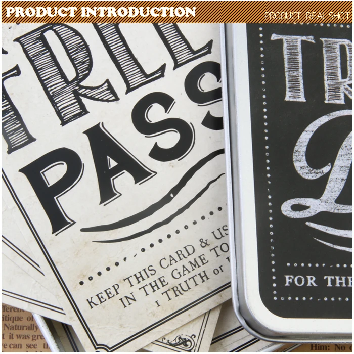 truth or dare adult drinking game custom playing paper game card toy in mini tin box