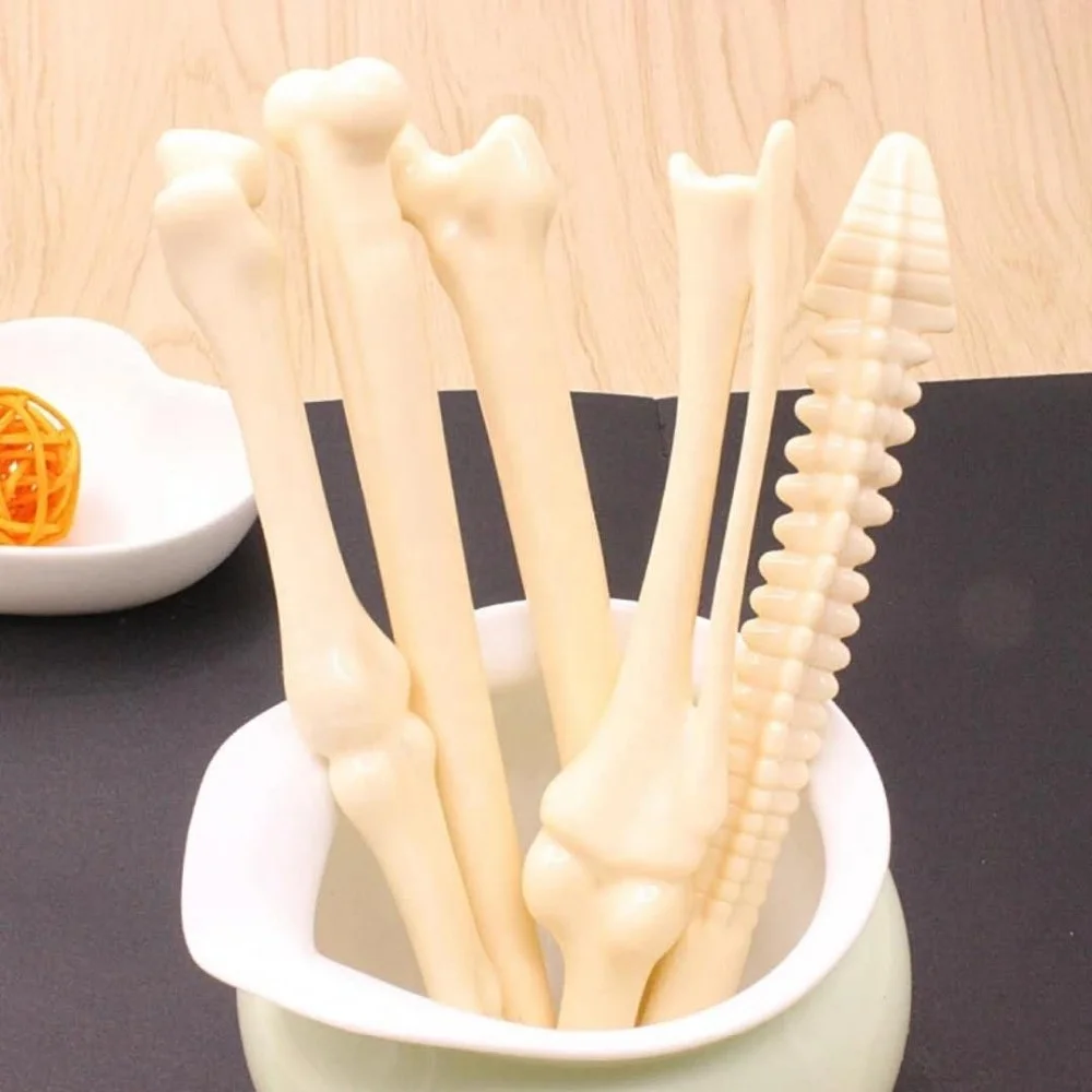 0.7mm Novelty Pen Writing Supplies Bone Shape Ballpoint Pen