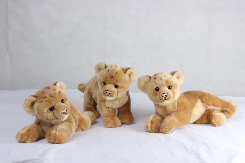 Softness Comfort Plush Simulation Africa Lion Stuffed Wild Animal Lioness Baby Toys