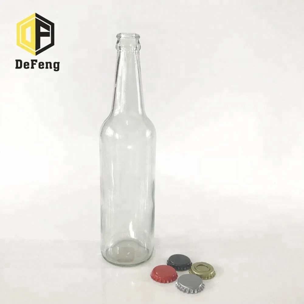 500ml beer bottle crown cap clear glass beer bottle