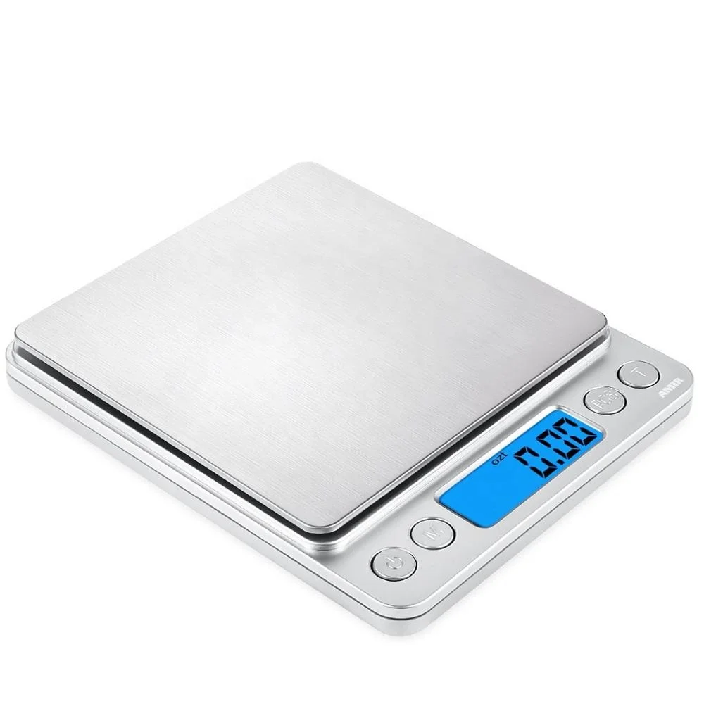 3kg*0.1g Digital Pocket High capacity Electronic Weight Food Diet Tea Balance Scales Portable Tool with 2 Tray