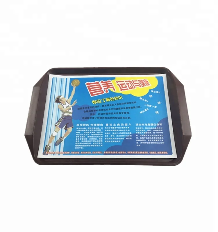 Printing Paper Tray Mat for Fast Food Restaurant Wood Pulp Custom Paper Coloured Craft Paper Offset Printing Greaseproof Virgin