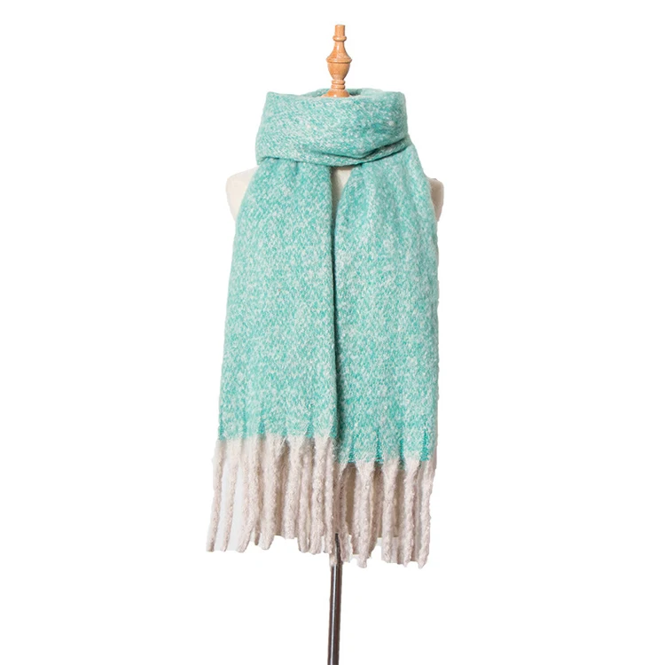 
Thick Plain Winter Warm Oversized Big Fringe Scarf Shawls Oblong Scarves 