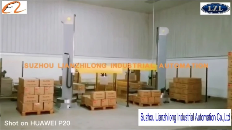 
rotate column carton case bag palletizer machine 
