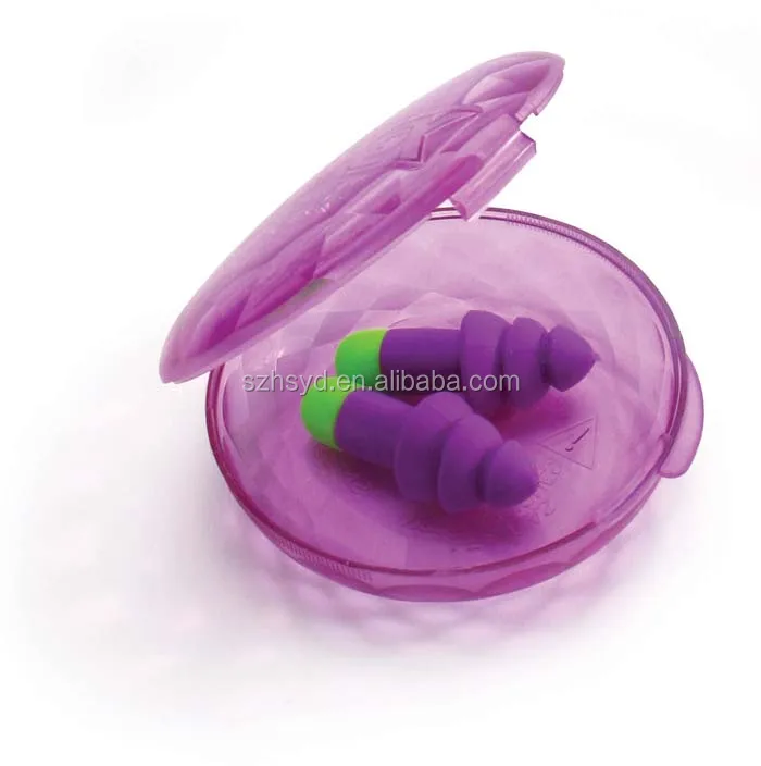 Lightweight Disposable Highest NRR With Nylon Cord Bell Shaped PU Foam Earplugs