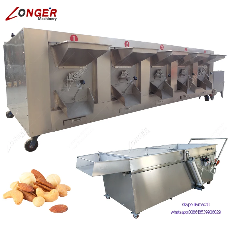 Commercial Gas and Electric Used Cocoa Bean Nut Roaster Peanut Roasting Machine For Sale