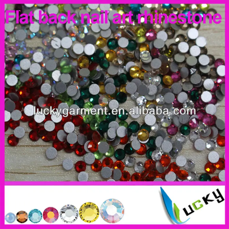 
 2014 Новый Кристалл заводская цена плоская задняя сторона без горячей фиксации Стразы разные цвета дизайн ногтей Кристалл Стразы бусины для DIY  