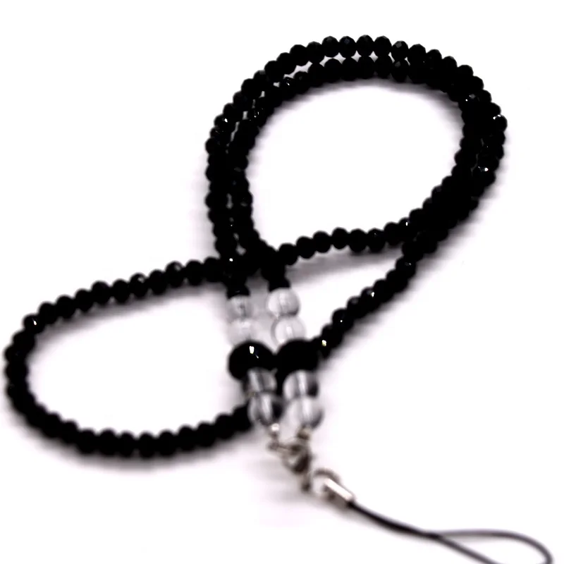 Beautiful women used shine crystal necklace lanyards as festive gifts