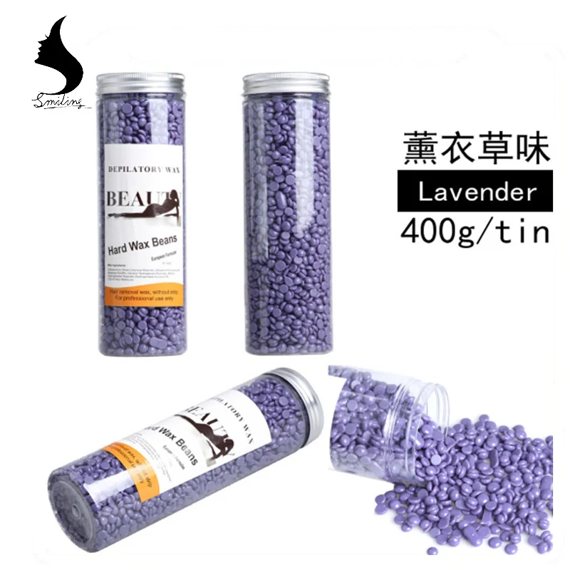 
400g tin pack 8 flavour hard wax beans no strip peel off depilatory hair removal solid hot film hard wax hair removal wax beans 