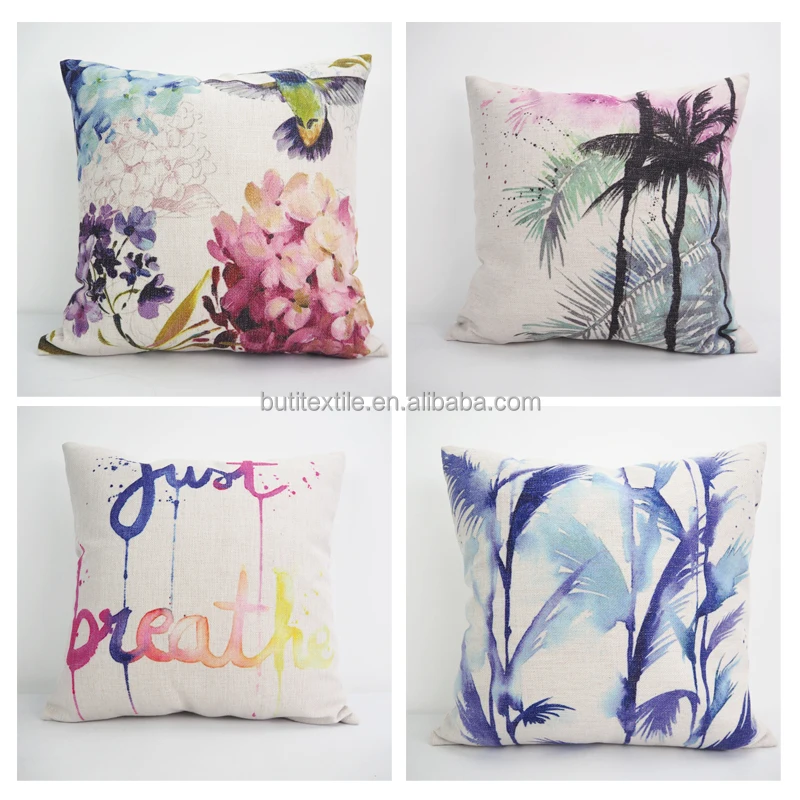 
New design printed custom sofa home decorative lumbar back support cushion covers 