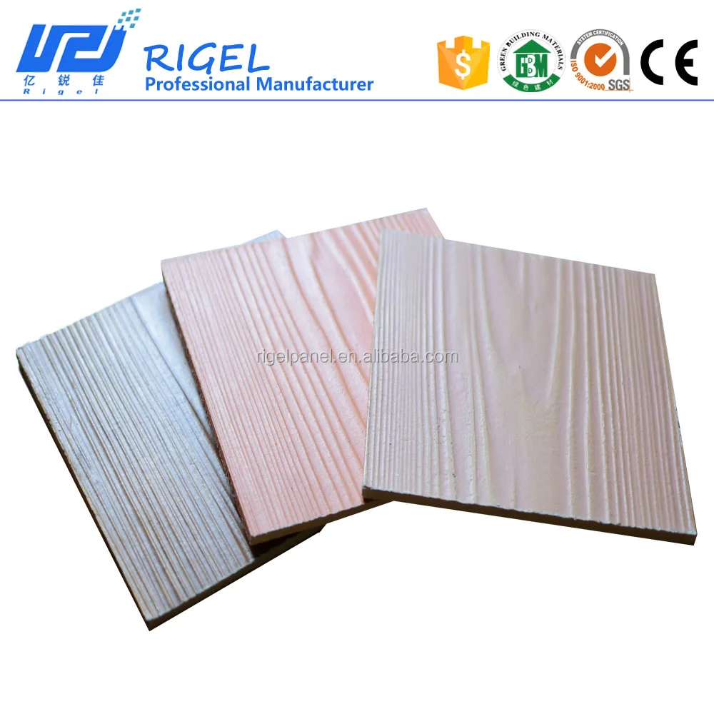 
RIGEL calcium silicate imitation wood grain Fireproof decoration panel for prefab houses 