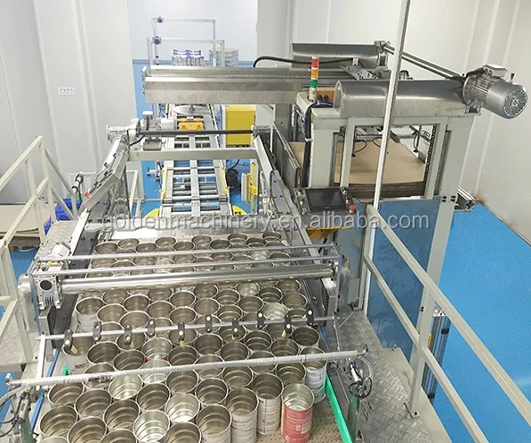 Automatic Tin Can Stacking Palletizer used for tin can packaging machine