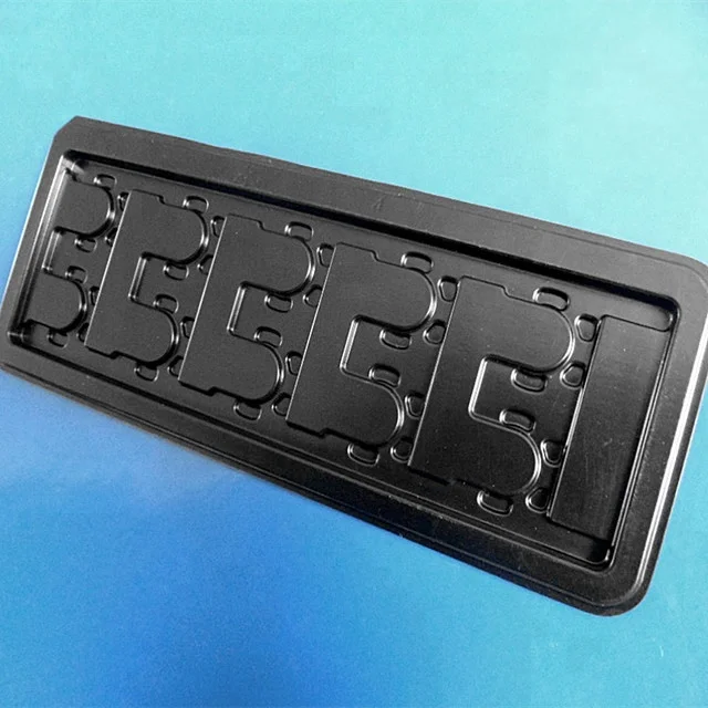  custom PS plastic packing black electronic blister packaging