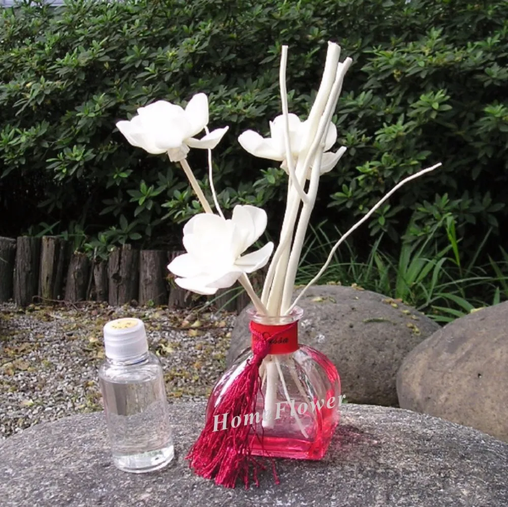 Factory Customized Perfume Essential Oil Reed Diffuser Set in Frosted Glass Bottle