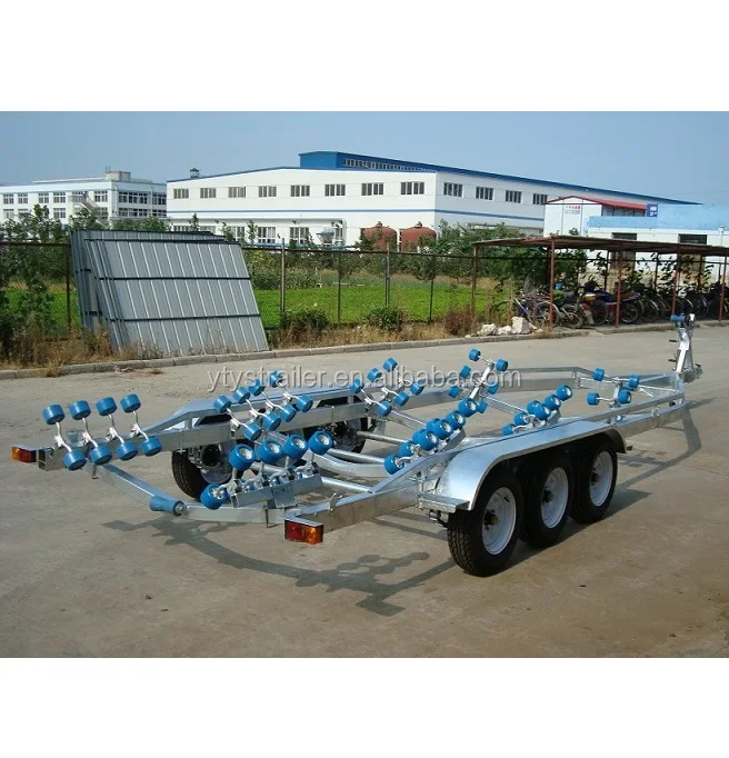 
boat trailer with triple axle 