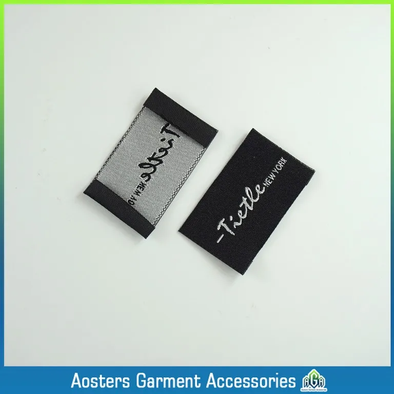 Best quality soft fold garment woven neck label custom woven labels for clothing