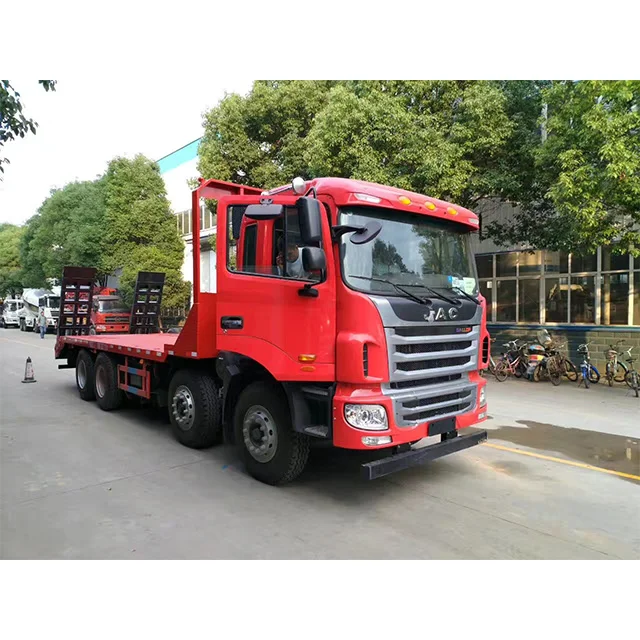30tons JAC flat bed truck for Construction machinery