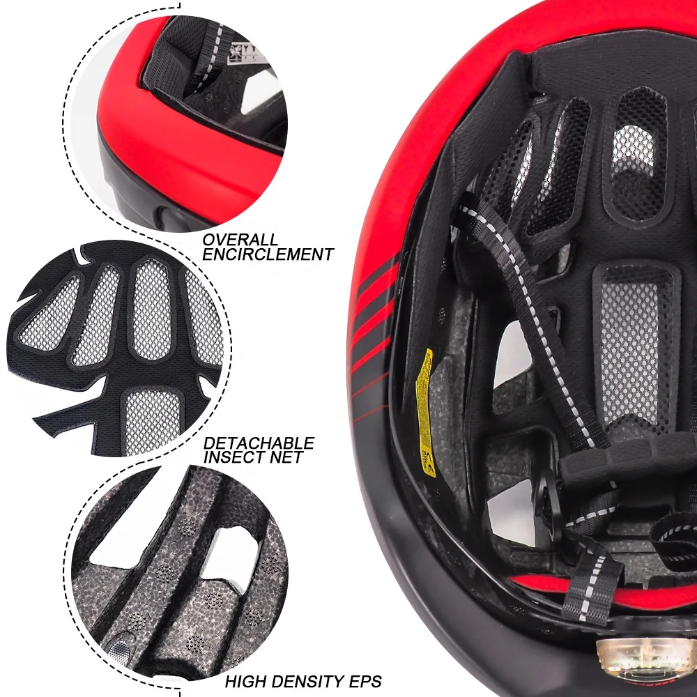 VICTGOAL Bike Helmet Led Flashlight MTB Cycling Helmet Sun Visor Goggles