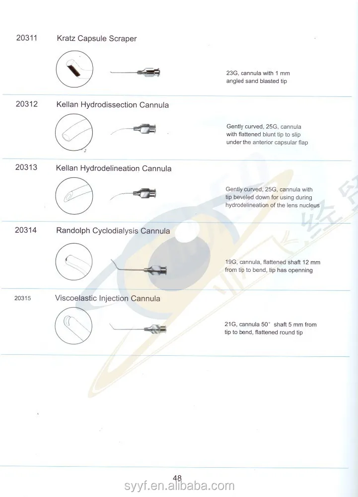 Cannulas/Simcoe Reverse Double-Barreled I/A Unit Irrigating Vectis Air Injection CannulaKellan Hydrodissection Cannula