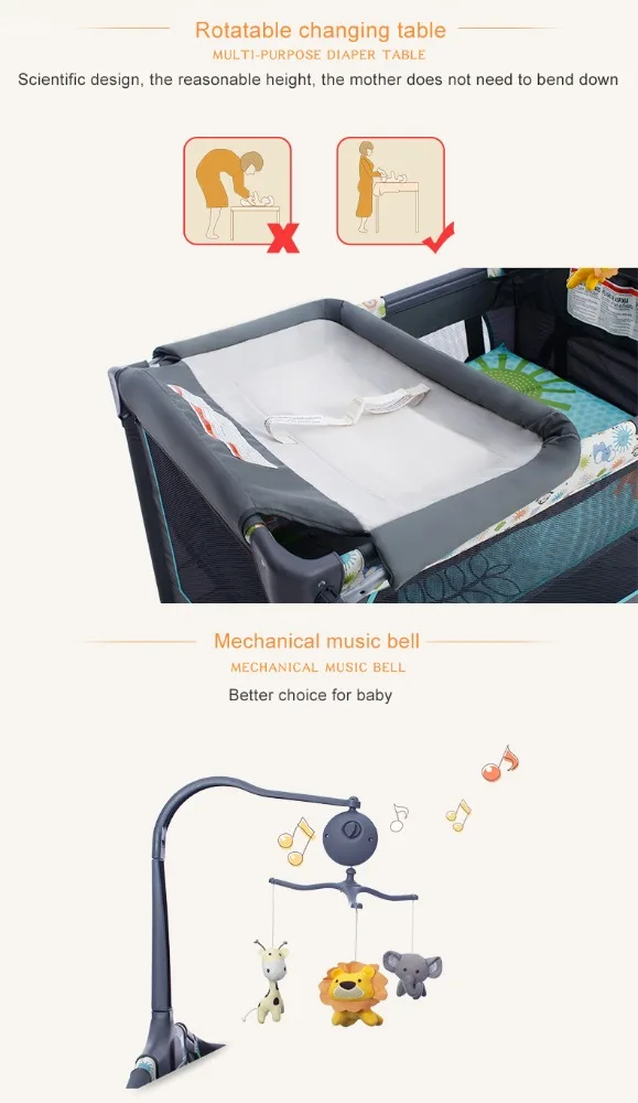 Многофункциональная детская кроватка легко складывается портативная детская колыбель с Заводской ценой детская кровать