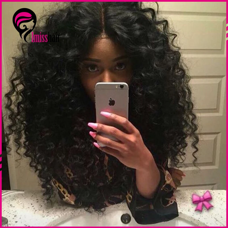 Full cuticle best quality deep curly full lace wig no acid real raw virgin virgin mongolian curly full lace wig