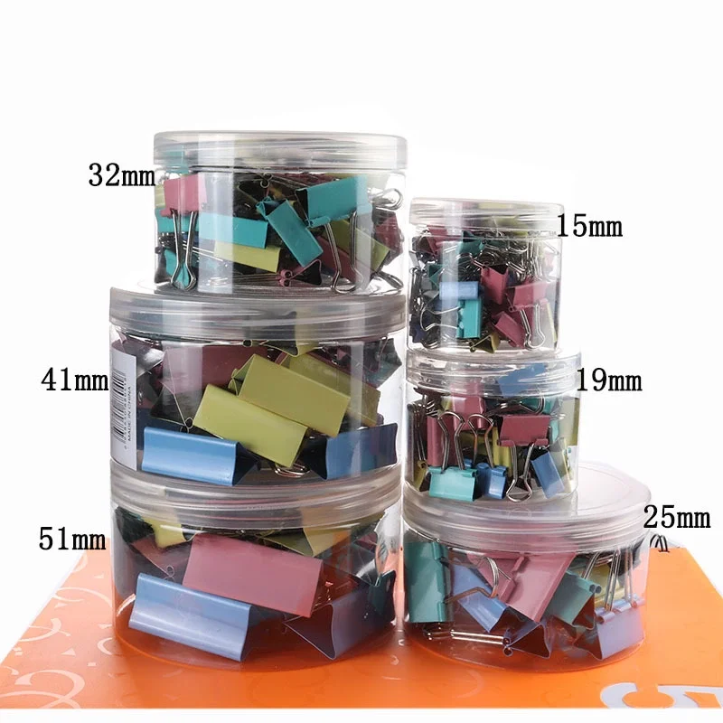 1.25-inch Metal Colorful Notes Letter Paper Clip Office Supplies Binding Securing Clip