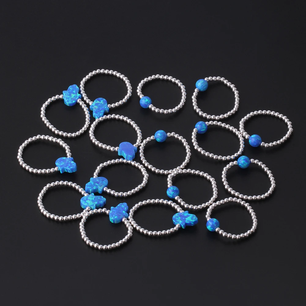 Fashion Opal Jewellery, Ball Opal Ring, Blue Opal Rings