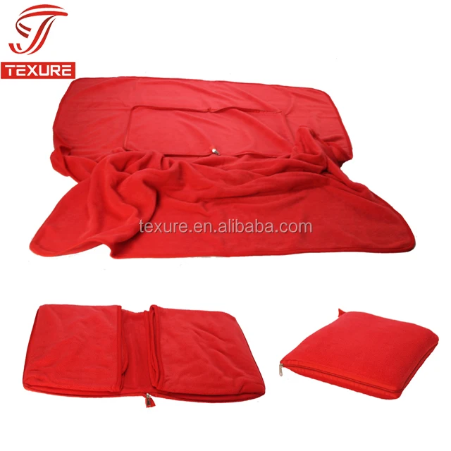 Multi-function PromotionSuper Soft Polar Fleece 2 in 1 Cushion Pillow Blanket with Zipper