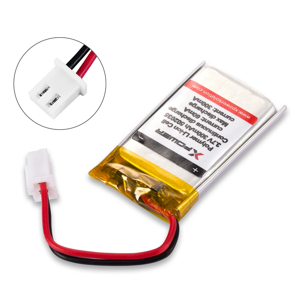 Xpower KC Certification 300mAh 502035 3.7V Rechargeable Lithium Ion Battery